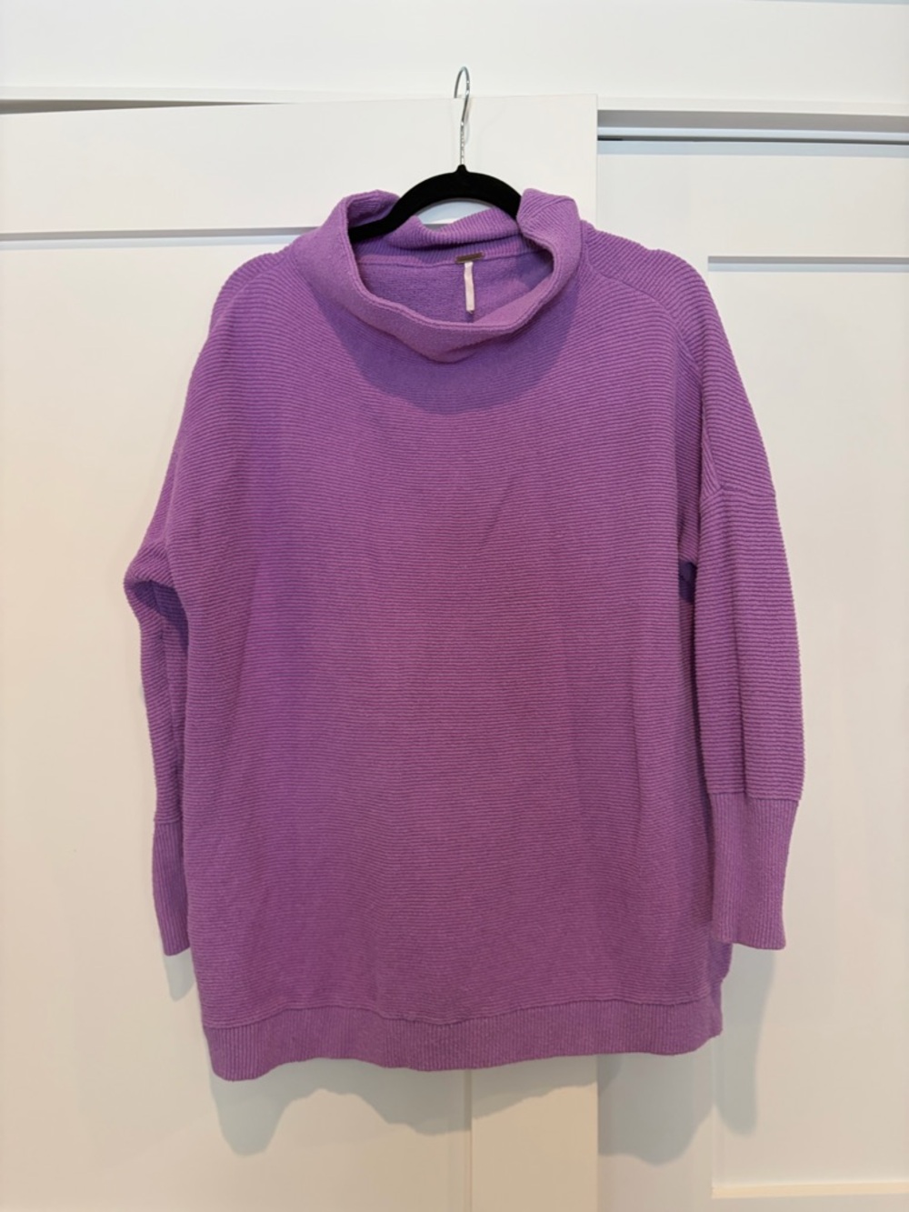 Free People Purple Cowl Neck Sweater